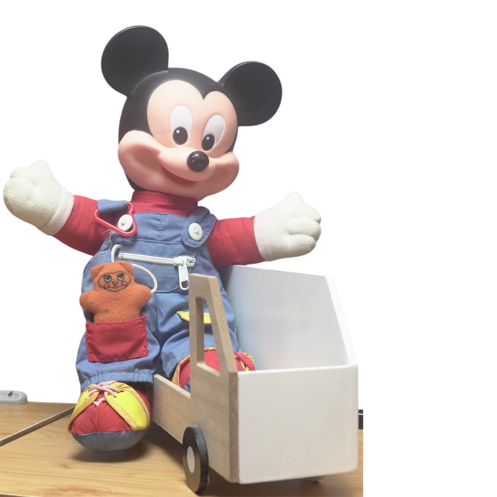 Vintage Mickey Mouse Learning Toy Dress Doll Tie Buckle Zip Button Disney Plush - Picture 5 of 16